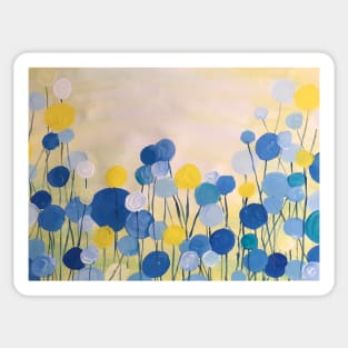 Cool color bubble blossoms Sticker